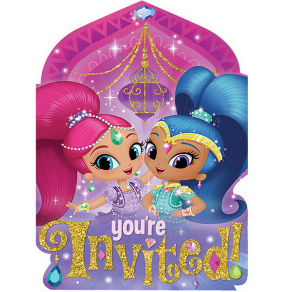 Shimmer and Shine invitation cards