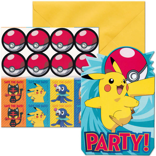Pokemon invitation card