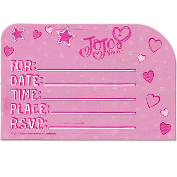 Jojo Siwa invitation card