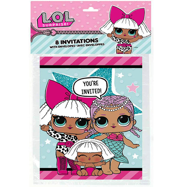 LOL Surprise party supplies Invitation Cards