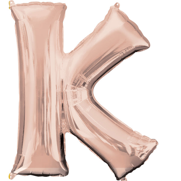 Rose gold K letter balloon
