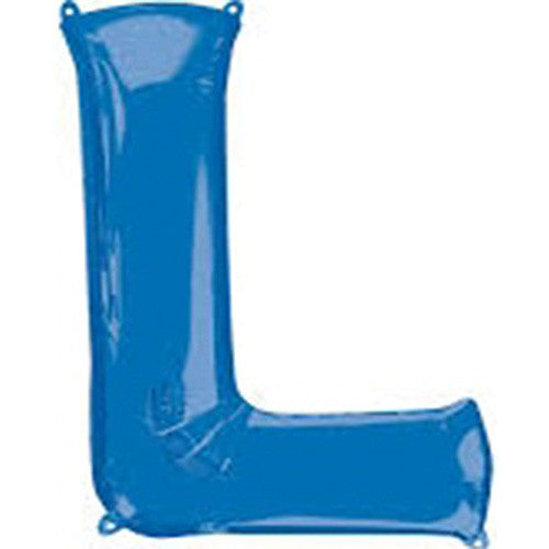 Giant Blue Letter L Foil Balloon 32"