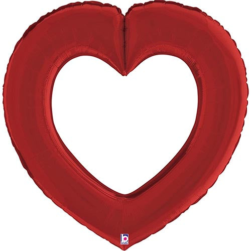 Link Together Red Heart Foil Balloon 32"