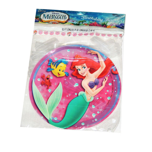 Little Mermaid Happy Birthday Banner 9.5 Ft
