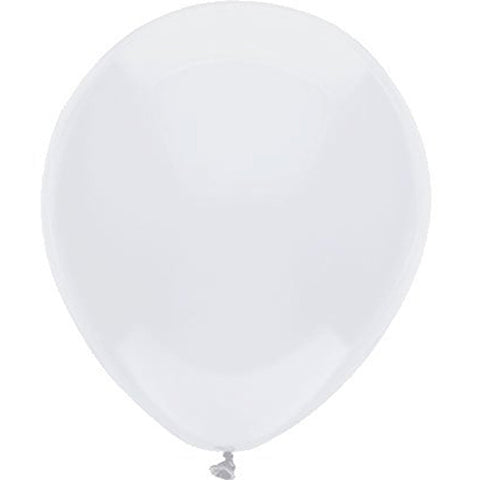 72 Bright White Latex Balloons 11"