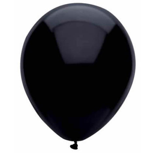 Pioneer 72 Pitch Black Latex Balloons 11" Made In USA.