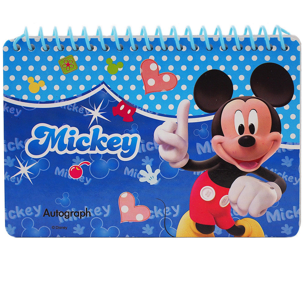 Disney Autograph Book - Mickey Mouse - FLIP BOOK - Blue/Red - 5.5