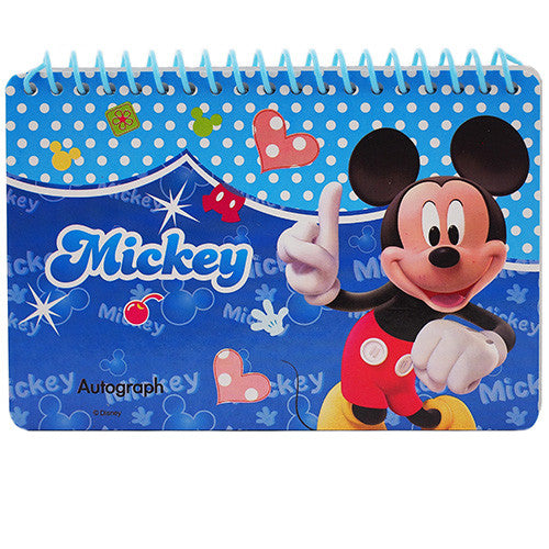 Mickey Mouse Character Authentic Licensed Blue Autograph Book