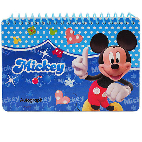 Mickey Mouse Character Single Zipper Blue Pencil Case