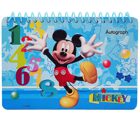 Mickey Mouse Character Authentic Licensed Light Blue Autograph Book
