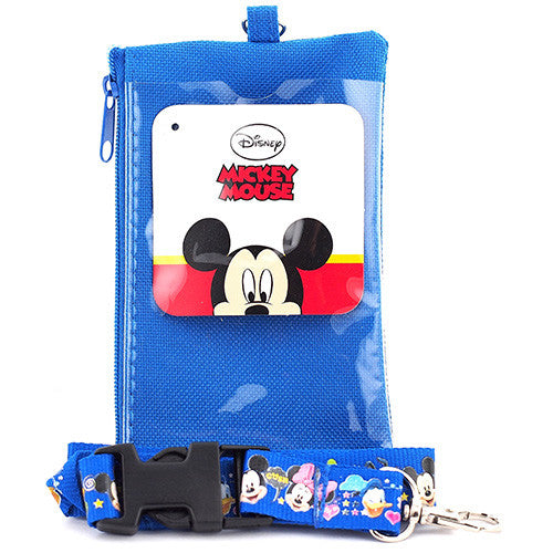 Mickey Mouse Blue Lanyard with Detachable Coin Purse