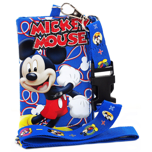 Mickey Mouse Blue Lanyard with Detachable Coin Purse