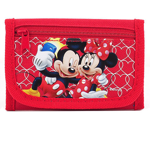 Mickey and Minnie Mouse Authentic Licensed Red Trifold Wallet