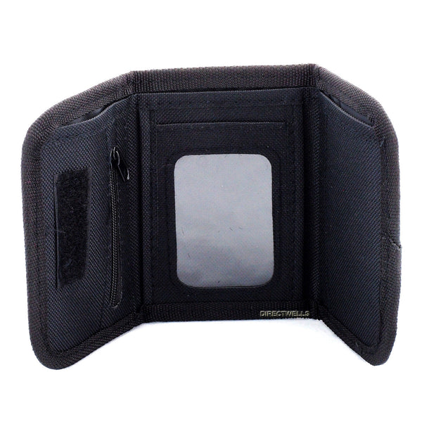 Mickey Mouse Character Black Silver Trifold Wallet