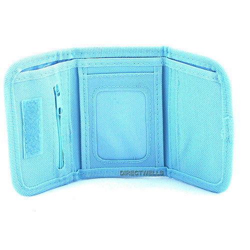 Mickey Mouse Character Light Blue Trifold Wallet