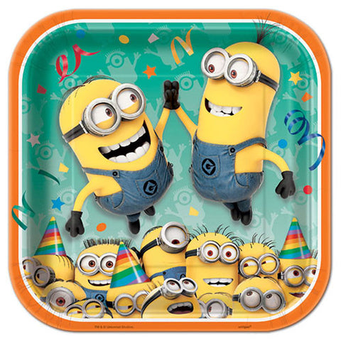Despicable Me Minions 8 Luncheon Paper Plates 9"