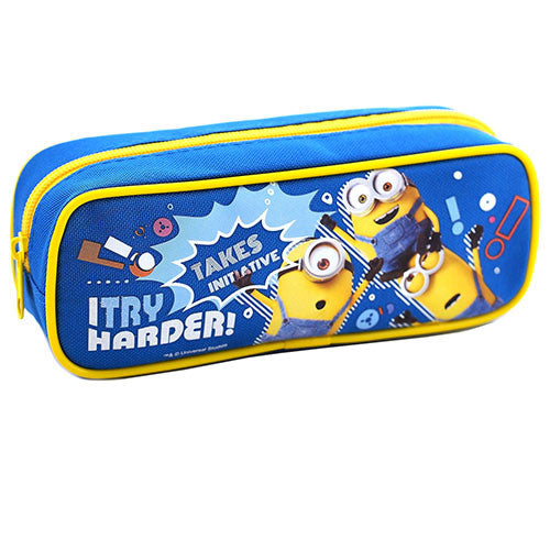 Despicable Me Minions Single Zipper Blue Pencil Case