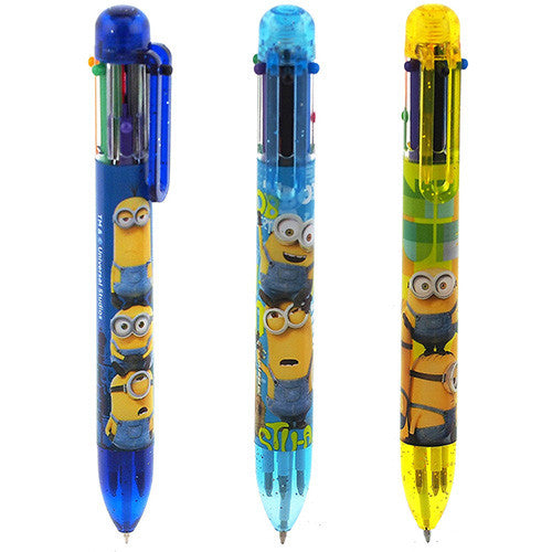 3 Minions Authentic Licensed Multicolors Pens Assorted Colors ( 3 Pens )