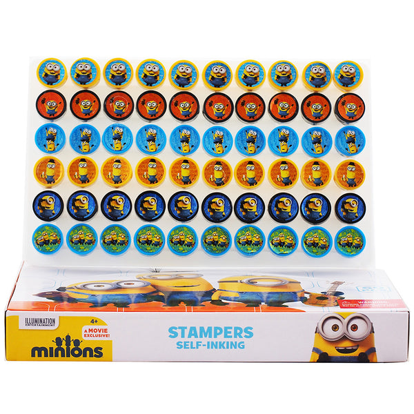 60 Despicable Me Minions Authentic Licensed Self Inking Stampers in a Box