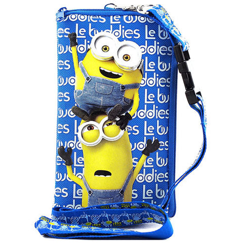 Despicable Me Minions Authentic Licensed Blue Lanyard With Cellphone Purse/Wallet
