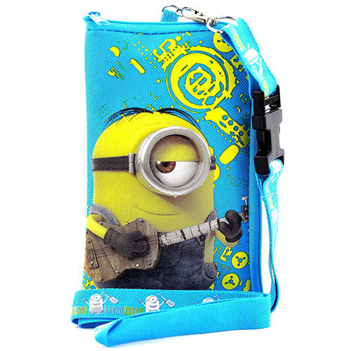 Despicable Me Minions Authentic Licensed Turquoise Lanyard With Cellphone Purse/Wallet