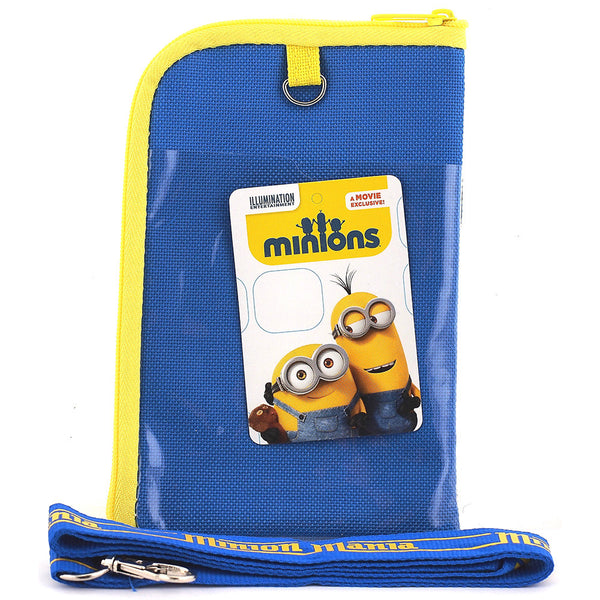 Despicable Me Minions Character Blue Lanyard with Detachable Cellphone Case Or Coin Purse