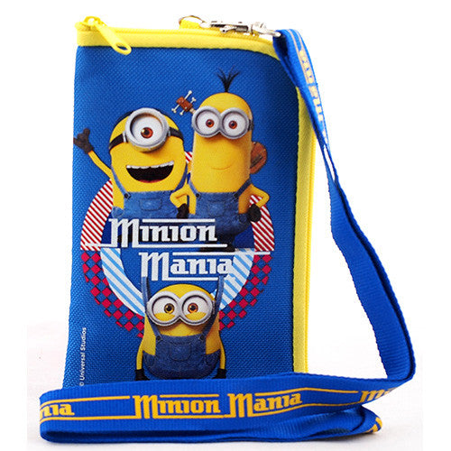 Despicable Me Minions Character Blue Lanyard with Detachable Cellphone Case Or Coin Purse