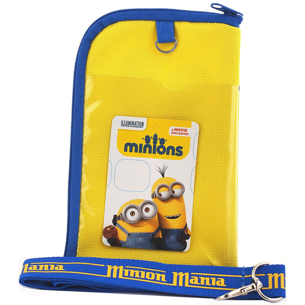 Despicable Me Minions Character Yellow Lanyard with Detachable Cellphone Case Or Coin Purse
