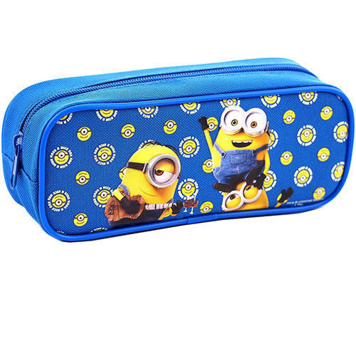 Despicable Me Minions Character Single Zipper Blue Pencil Case