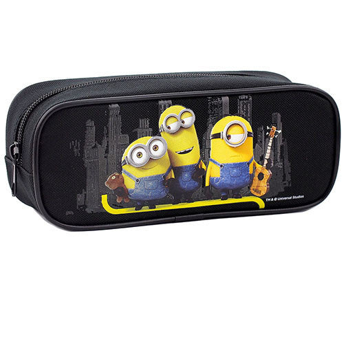 Despicable Me Minions Character Single Zipper Black Pencil Case