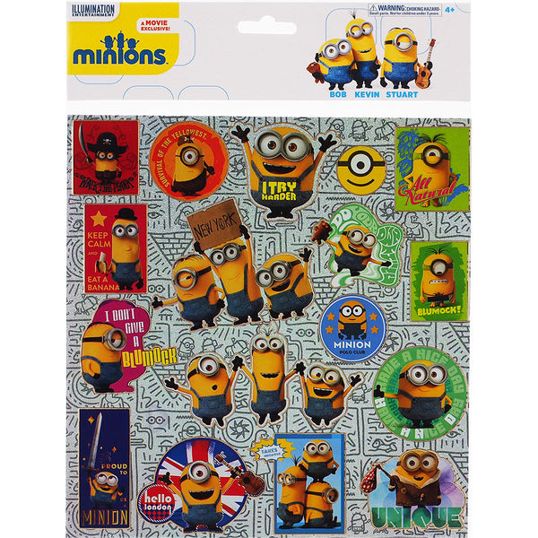 Despicable Minions Authentic Licensed 12 Sheets of Stickers