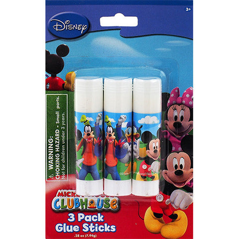Mickey and Friends Character Authentic Licensed 3 Glue Sticks Pack