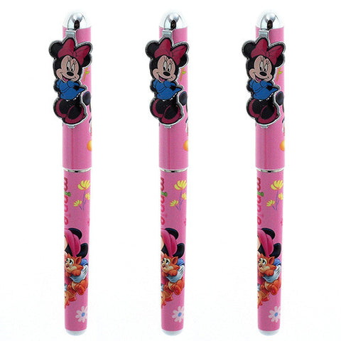 12 Minnie Mouse Authentic Licensed Roller Pens Pink Color ( 1 Dozen )