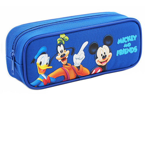 Mickey Mouse and Friends Character Single Zipper Blue Pencil Case