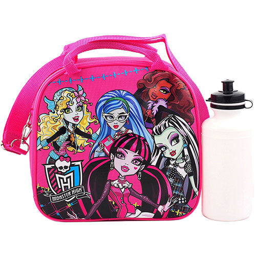 Monster High Character Authentic Licensed Pink Lunch bag with Water Bottle