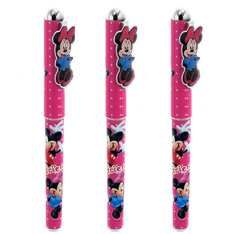 12 Minnie Mouse Authentic Licensed Roller Pens Hot Pink Color ( 1 Dozen )