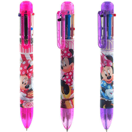 12 Minnie Mouse Authentic Licensed Multicolors Pens Assorted Colors ( 1 Dozen )