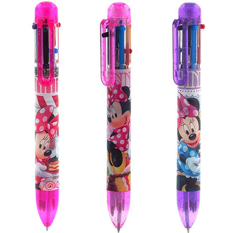 3 Minnie Mouse Authentic Licensed Multicolors Pens Assorted Colors ( 3 Pens )