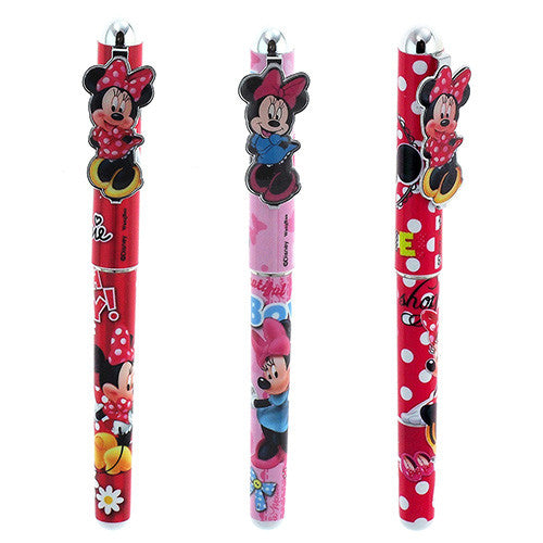 3 Minnie Mouse Authentic Licensed Roller Pens Assorted Colors ( 3 Pens )