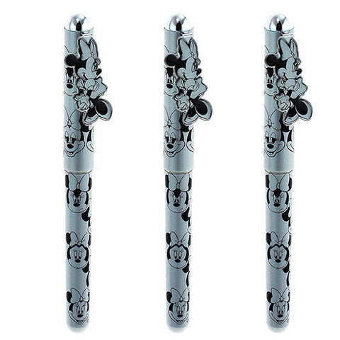 3 Minnie Mouse Authentic Licensed Roller Pens Silver Color ( 3 Pens )