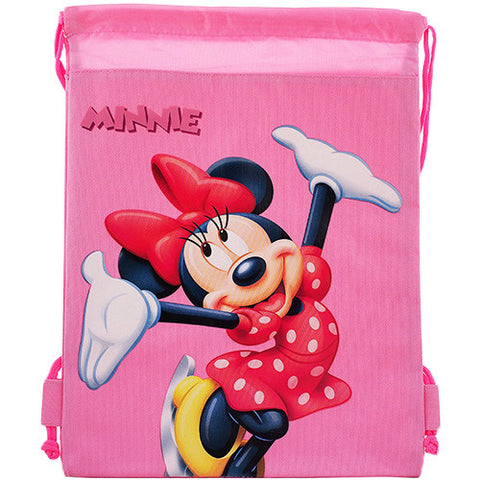 Minnie Mouse Character Licensed Light Pink Drawstring Bag