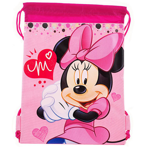 Minnie Mouse Character Licensed Pink Drawstring Bag