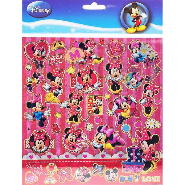 Mickey And Minnie Mouse Authentic Licensed 12 Sheets of Stickers