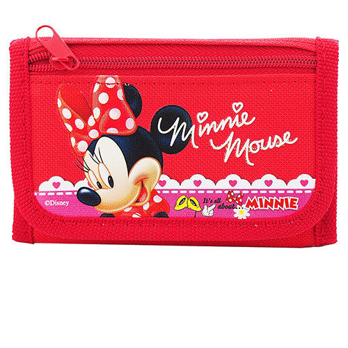Minnie Mouse Dot Character Red Trifold Wallet