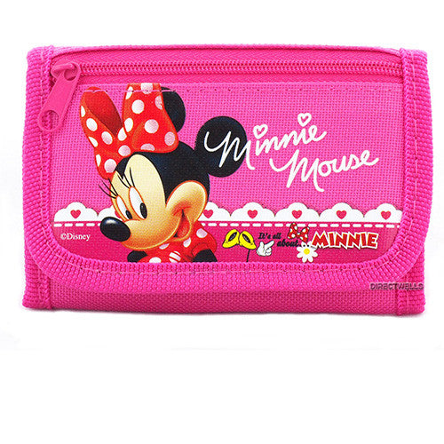 Minnie Mouse Character Hot Pink Trifold Wallet