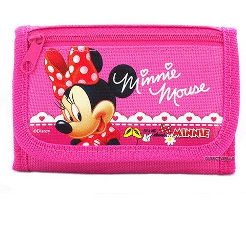 Minnie Mouse Character Hot Pink Trifold Wallet