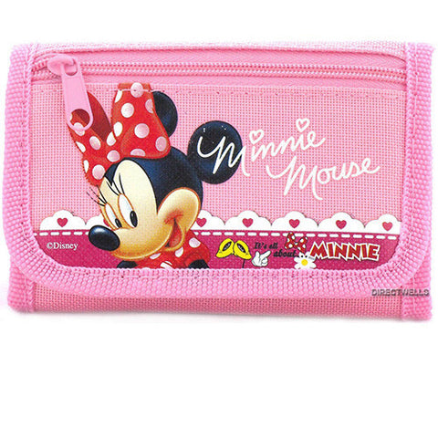 Minnie Mouse Character Pink Trifold Wallet
