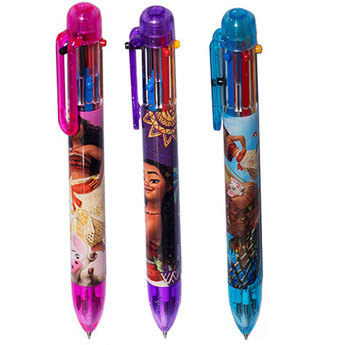 12 Moana Multicolors Pens Asorted Colors