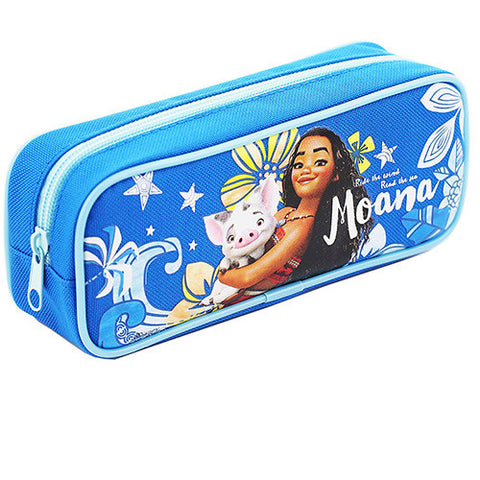 Moana Character Authentic Licensed Single Zipper Blue Pencil Case