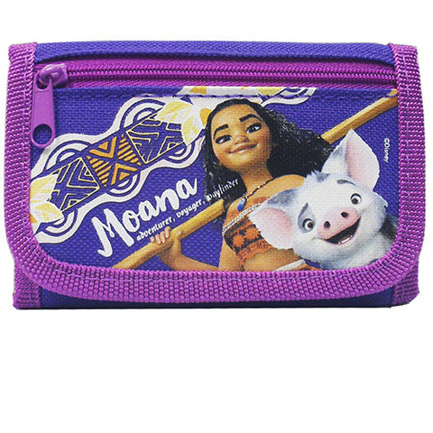 Moana Character Authentic Licensed Purple Trifold Wallet